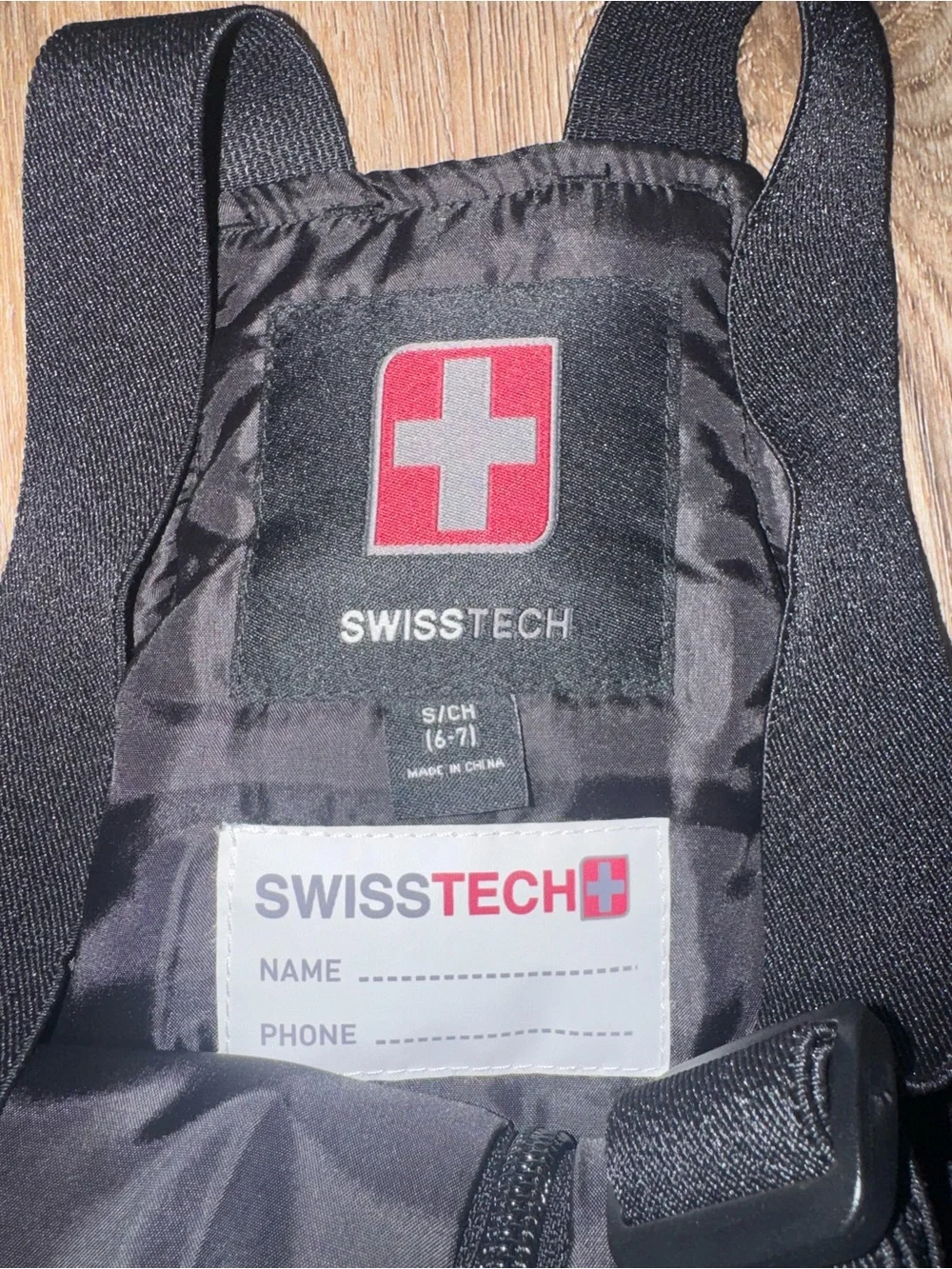 SwissTech Kids Solid Black Snow Bib Overalls Size Small (6/7)